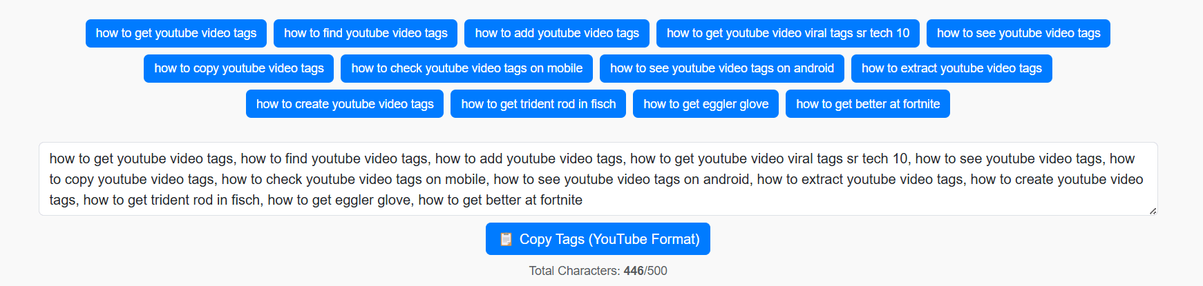 Youtube Tag Generator